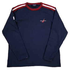 3/$20 Nautica Blue Red & White Long Sleeve T-shirt